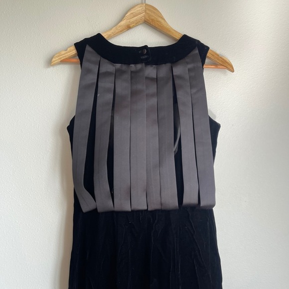 Vintage 90s JS Collections Fitted Velvet Maxi Dress with‎ Back Draping - Picture 7 of 9